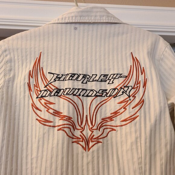 Vintage Women's Harley Davidson Button Up Shirt - Medium - Picture 5 of 8